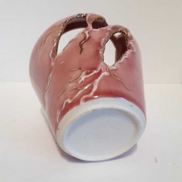 Jeanne St. Laurent Studio Pottery Vase New Brunswick Pink and Gold - Picture 4 of 7